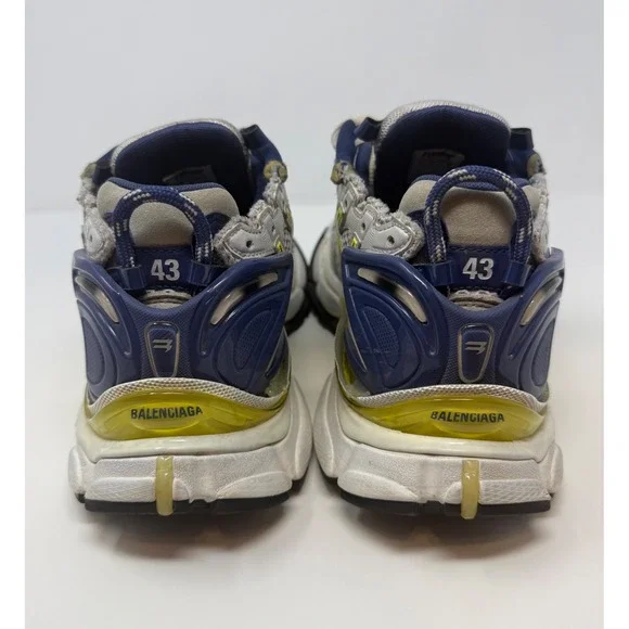 Balenciaga Runner Sneaker Blue/Yellow Size 10 US 43 EU - Picture 5 of 8